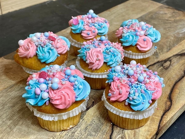 Gender reveal cupcake mix (4 stuks)